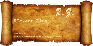 Rückert Zita névjegykártya